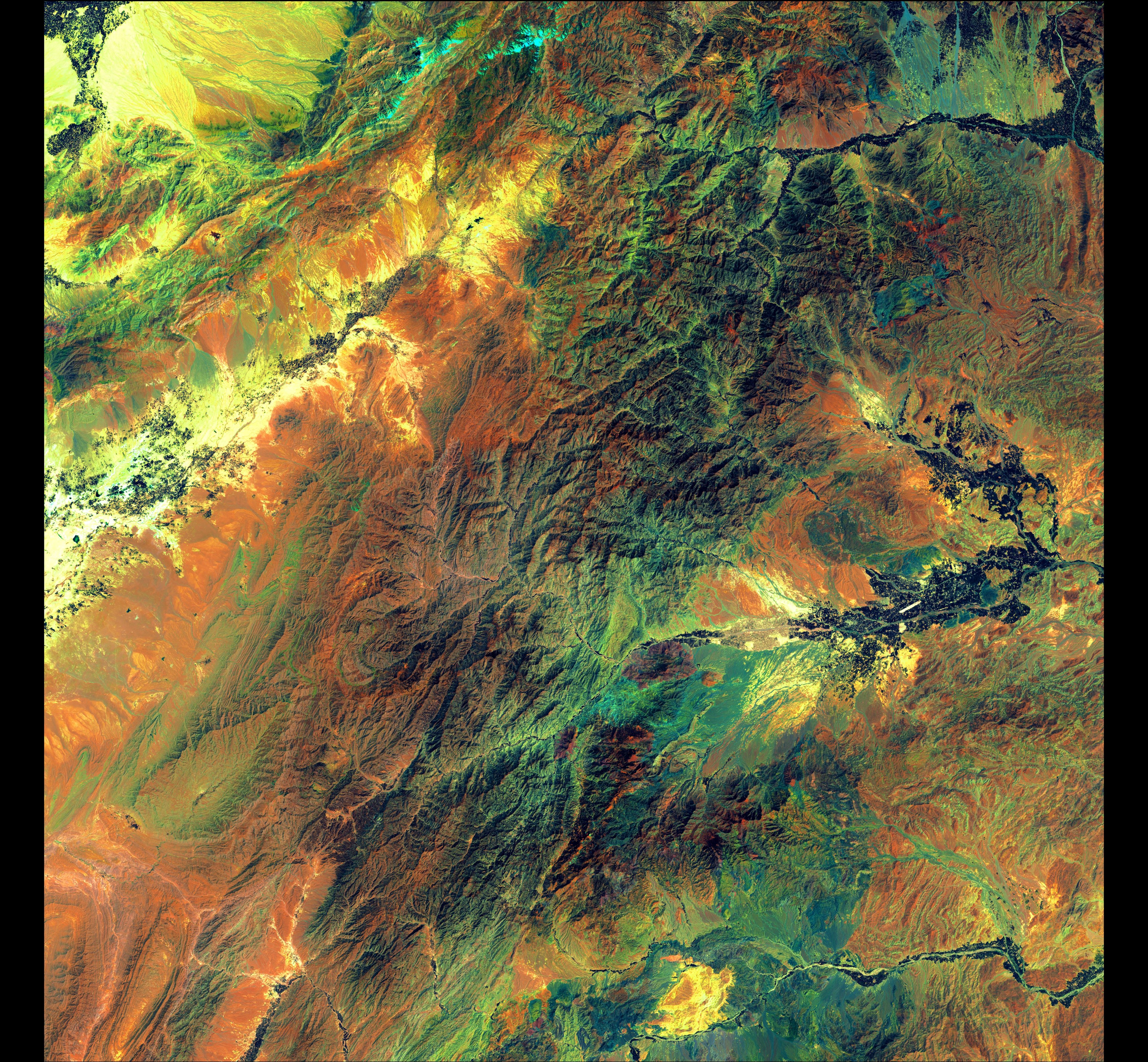 Rugged Terrain — Afghanistan — Landsat 7
