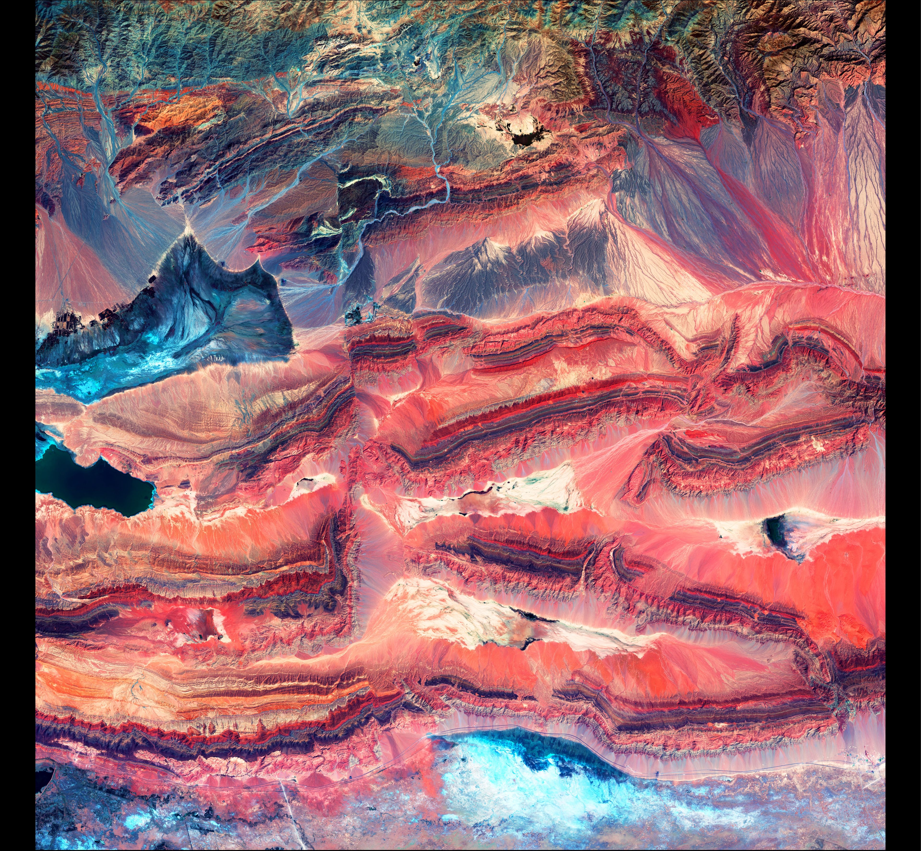 Faults — China — Landsat 8