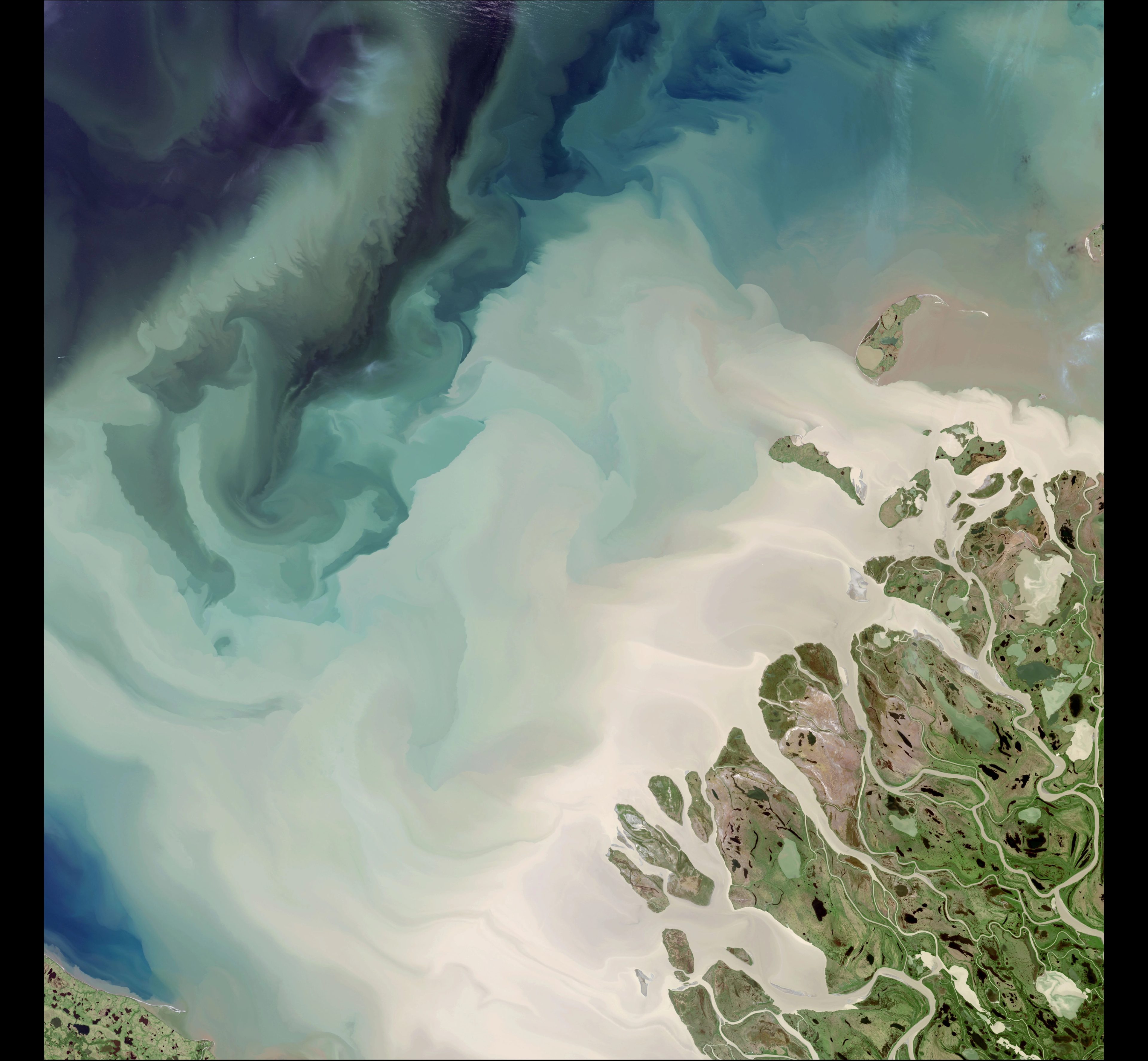 Mackenzie Meets Beaufort — Canada — Landsat 8