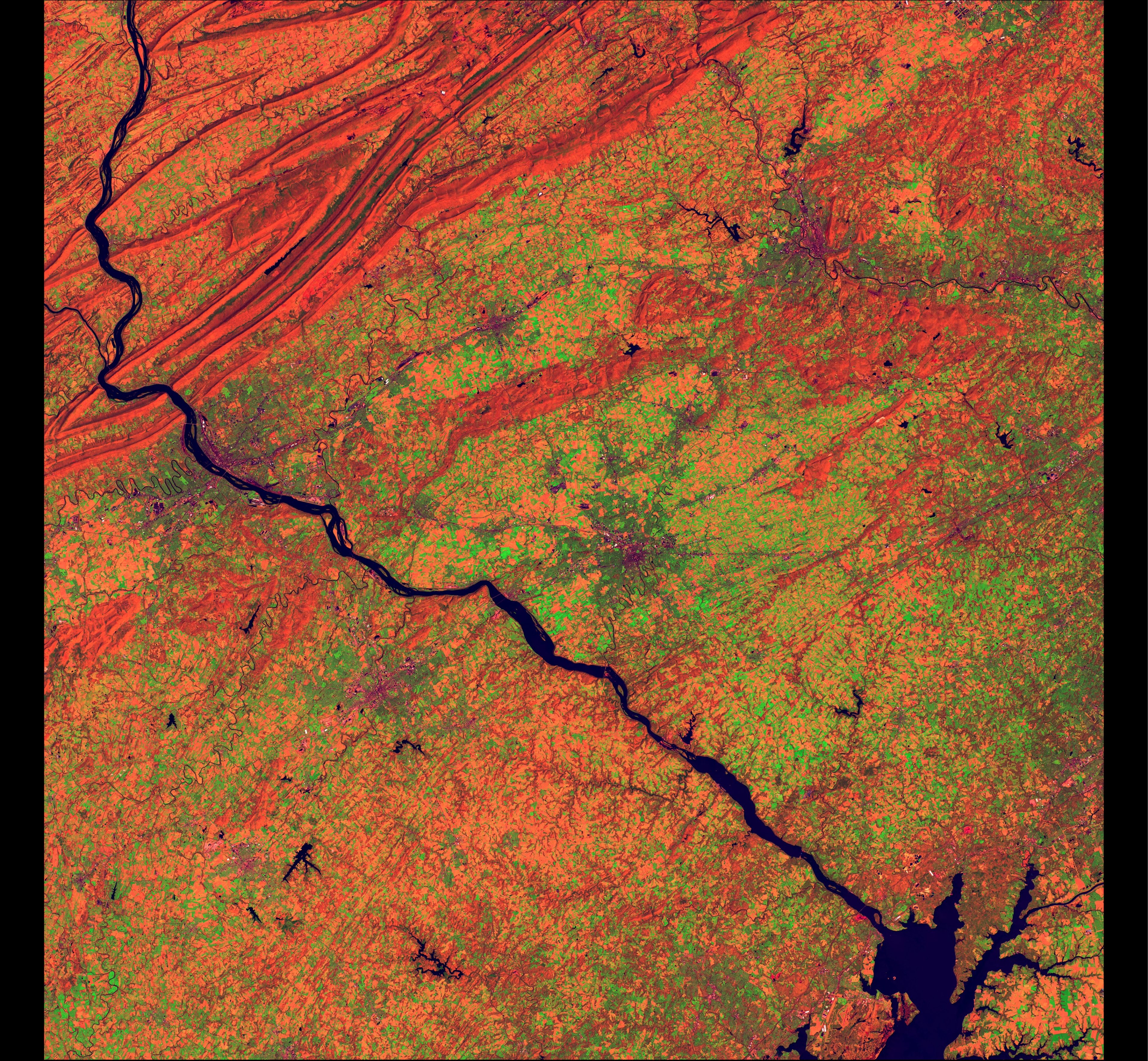 River and Ridge — United States of America — Landsat 8