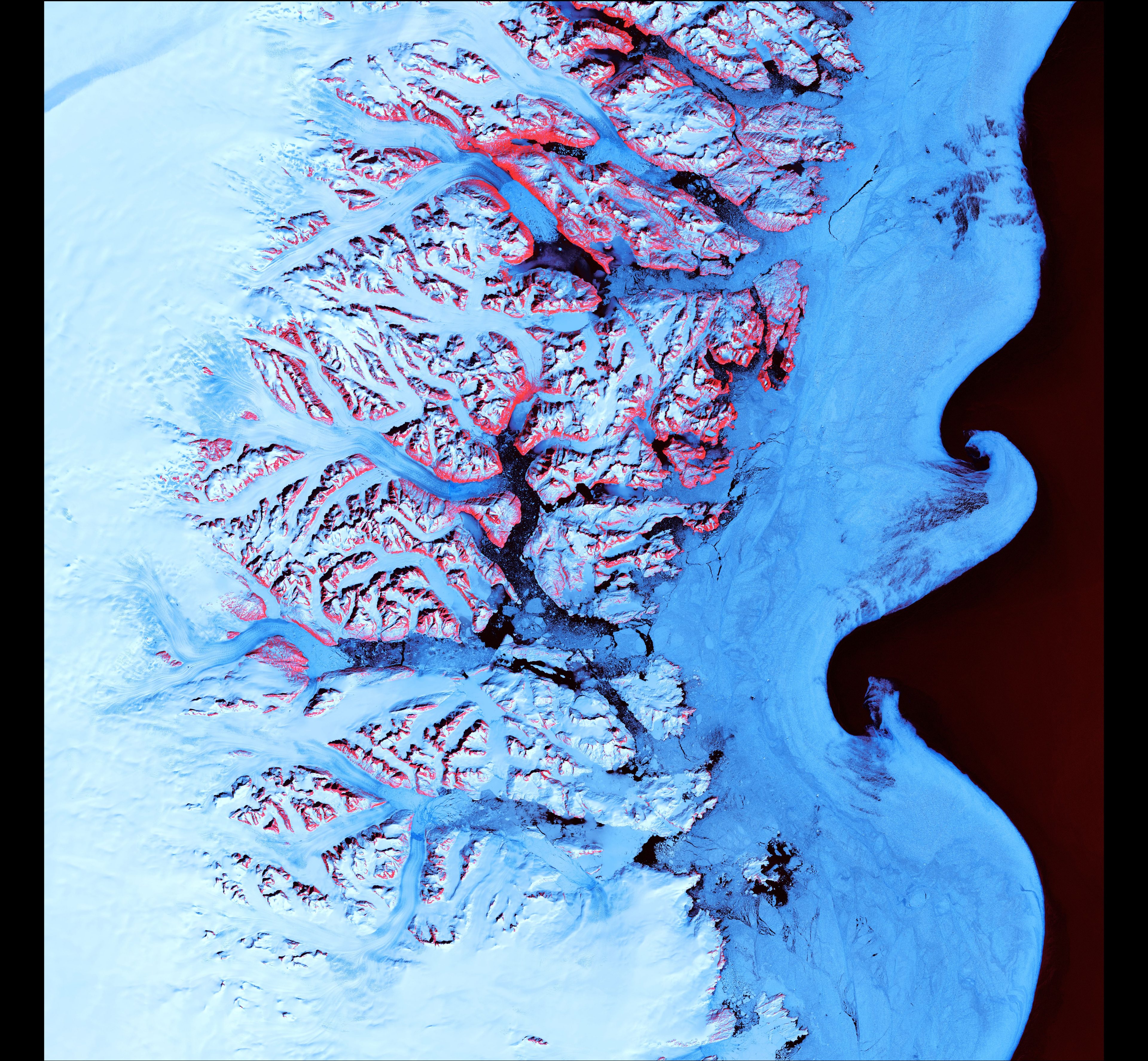 Ice Waves — Greenland — Landsat 7