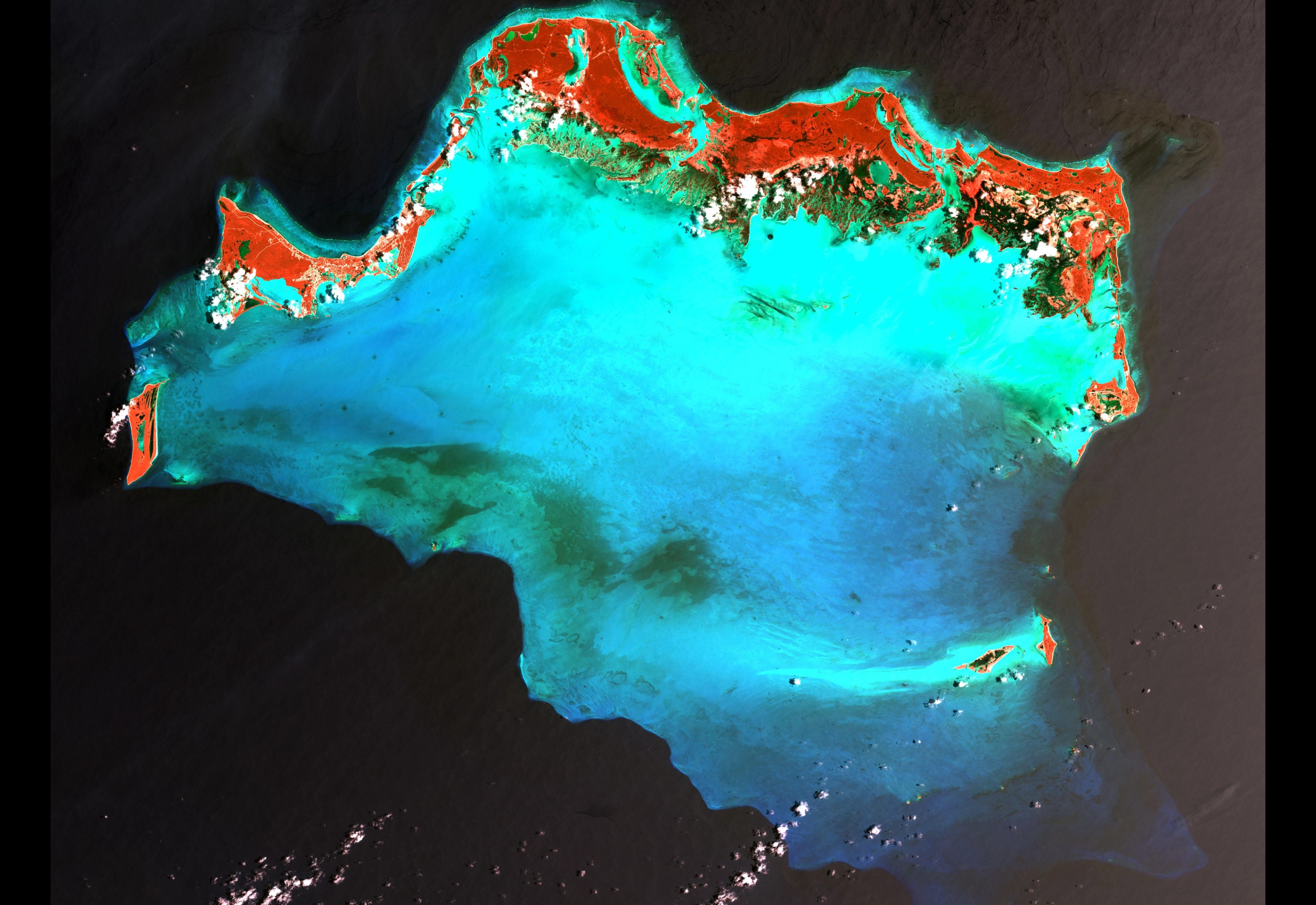 Caribbean Luxury — North America — Landsat 7