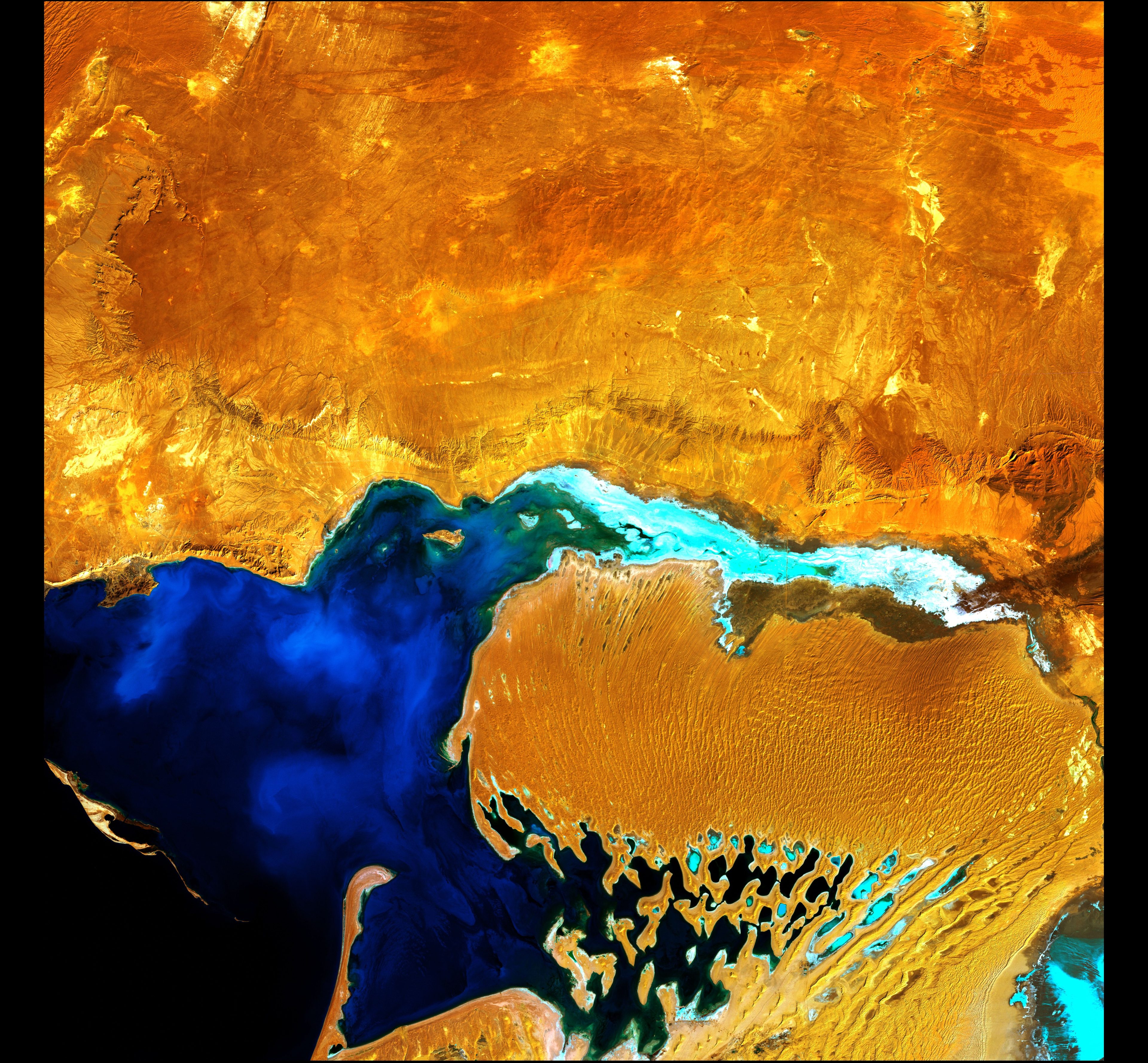 The Dardzha Monster — Turkmenistan — Landsat 7