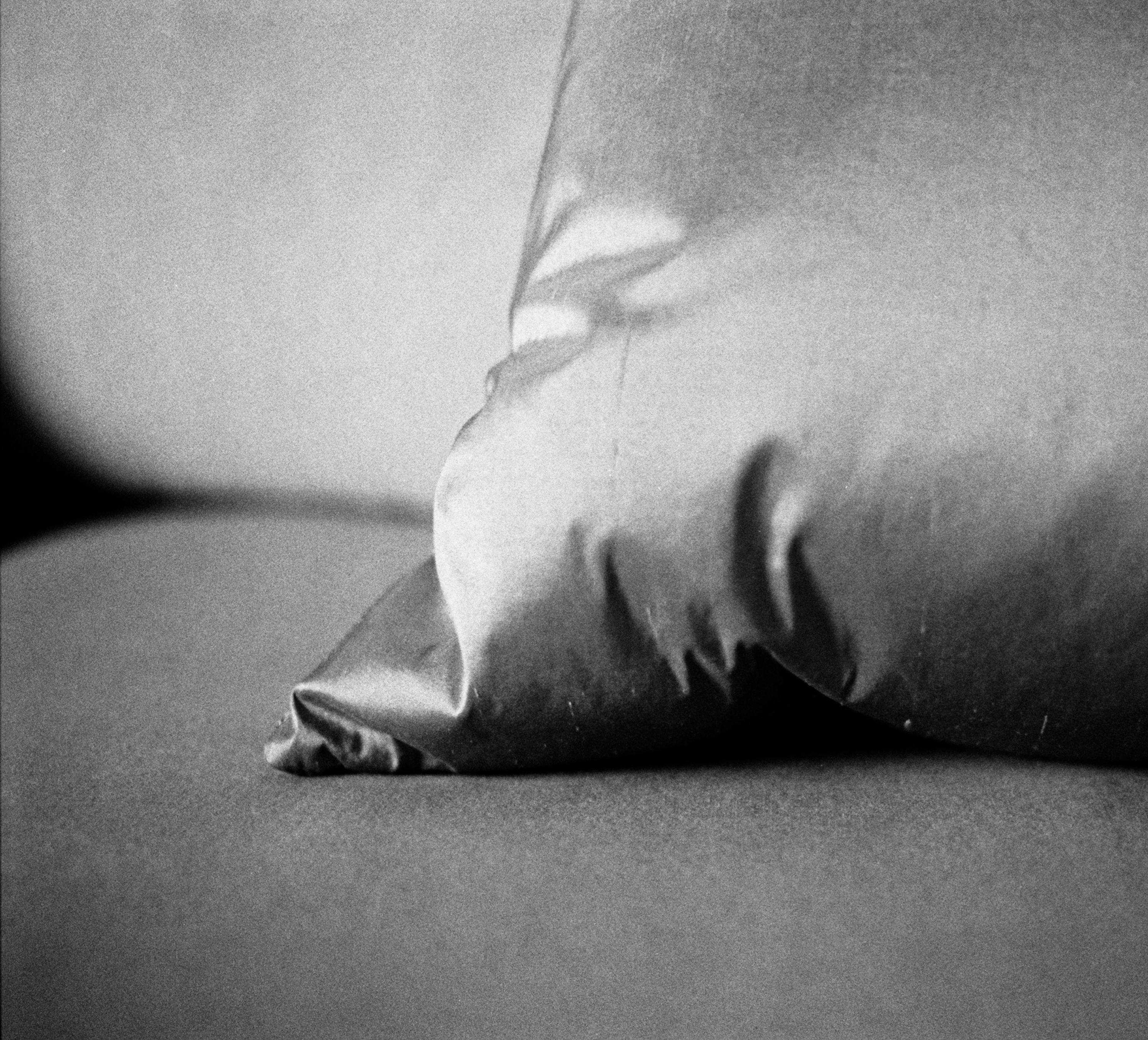 black and white images of a pillow