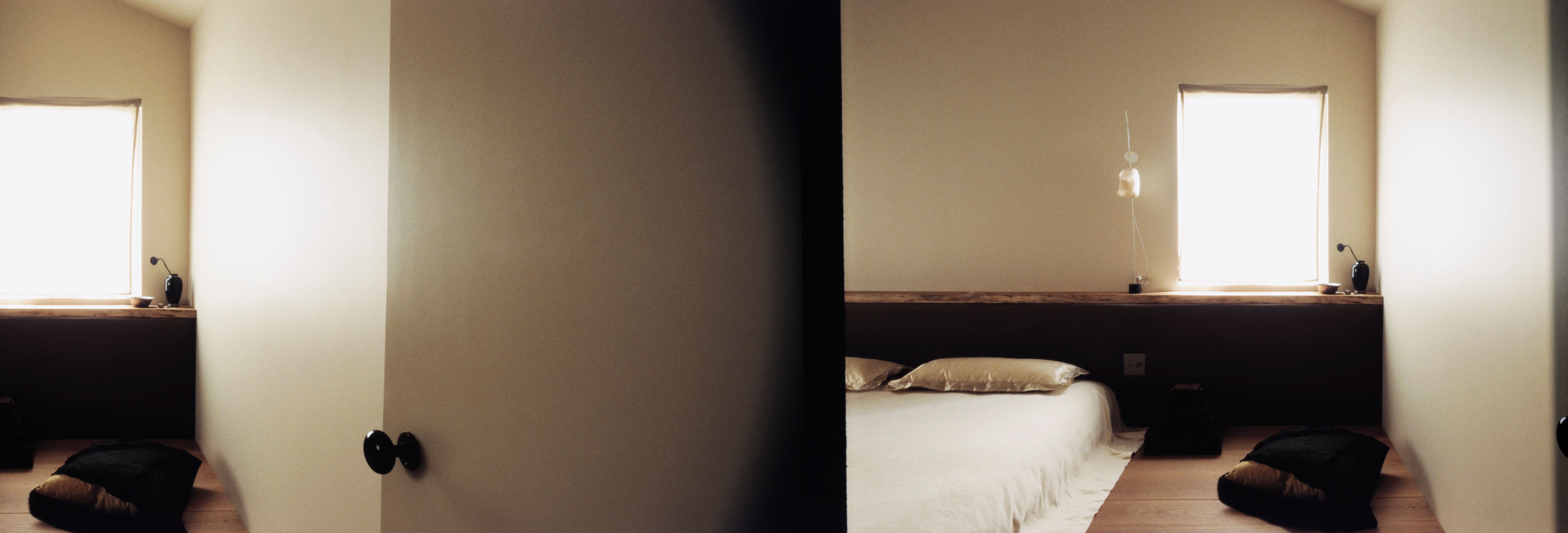 a window shining bright light onto a wall and door, WOE, Width Over Ears