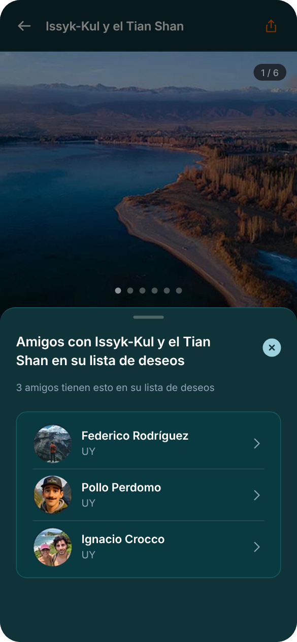 Outpass muestra los amigos que tienen Issyk-Kul y el Tian Shan en su lista de deseos.