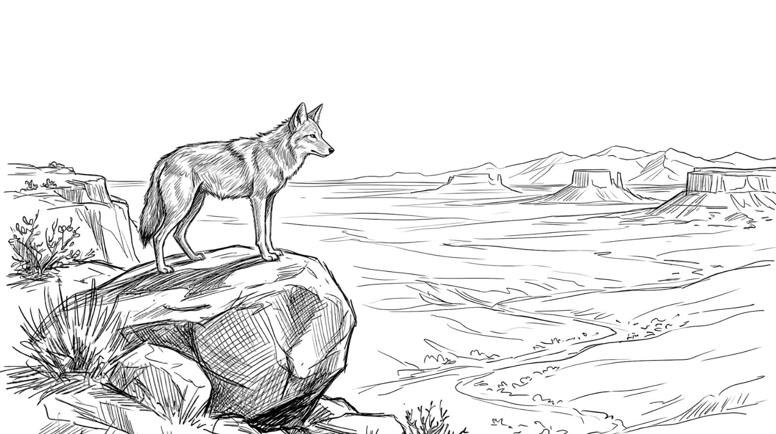 Wise Coyote surveying the terrain. 