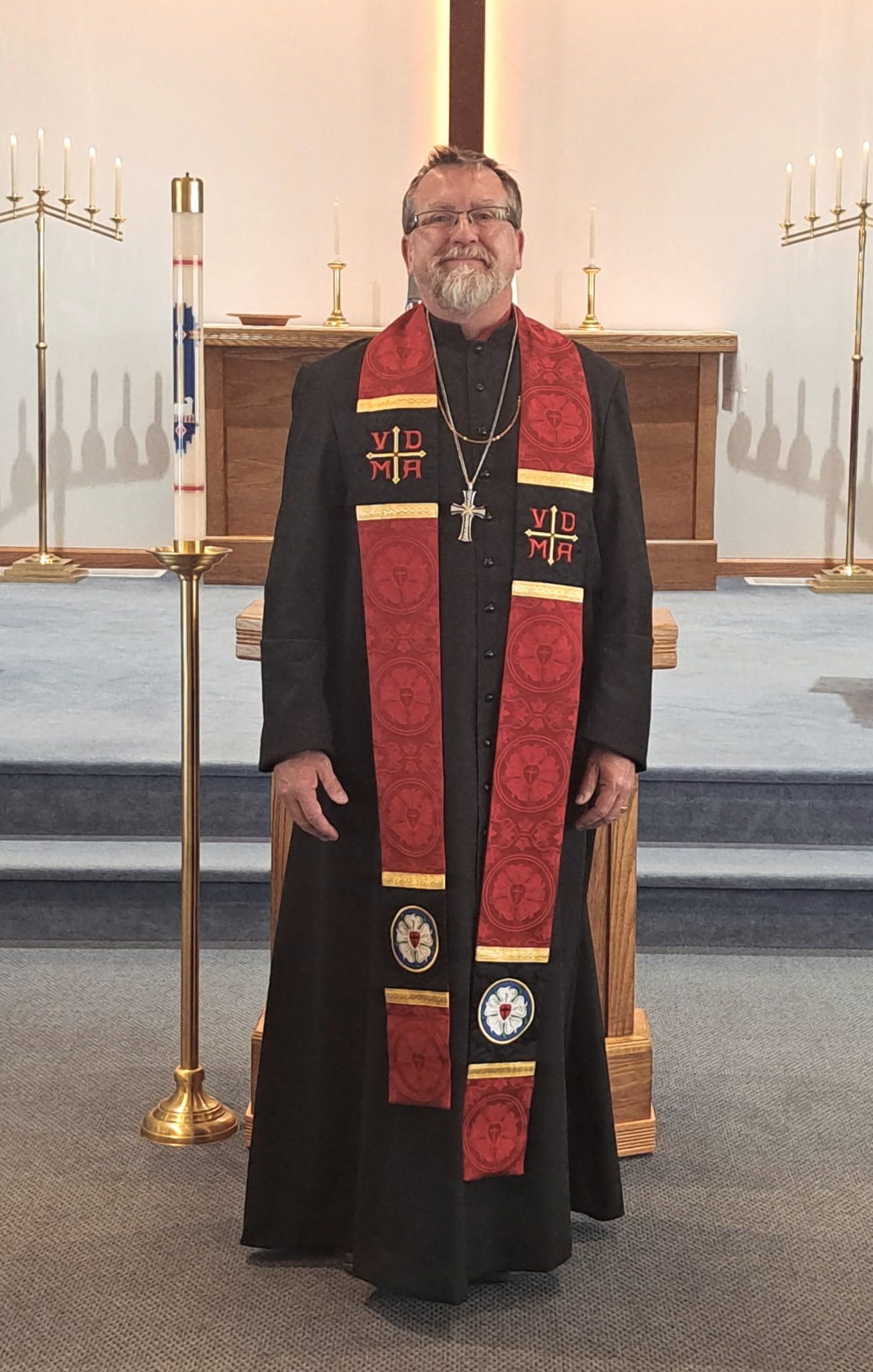 A picture of Pastor Zarling from his installation service at Lord of Lords