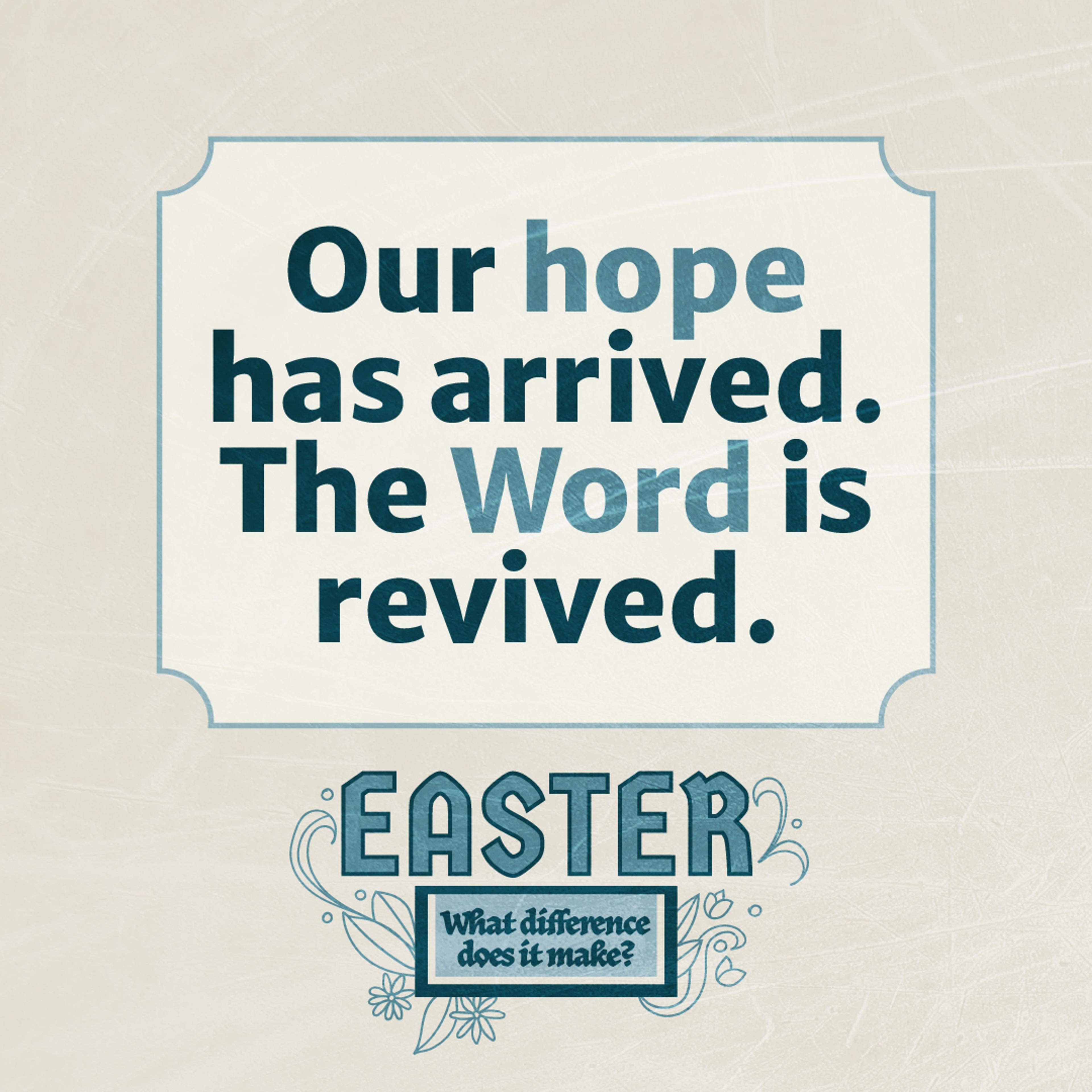 Artwork for the Easter series "What Difference Does it Make"