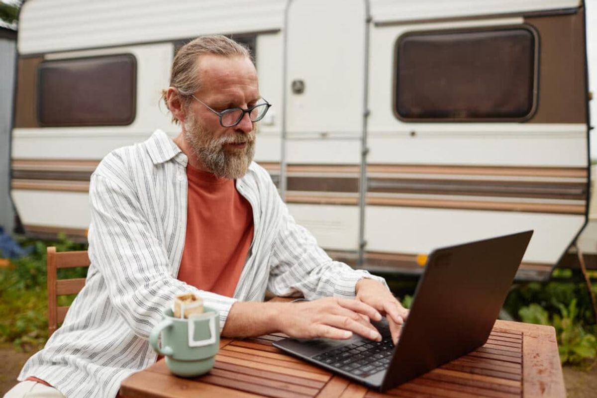 a campground owner checking the security of his campground 