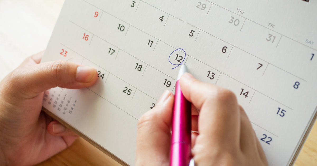 RV park availability calendar.