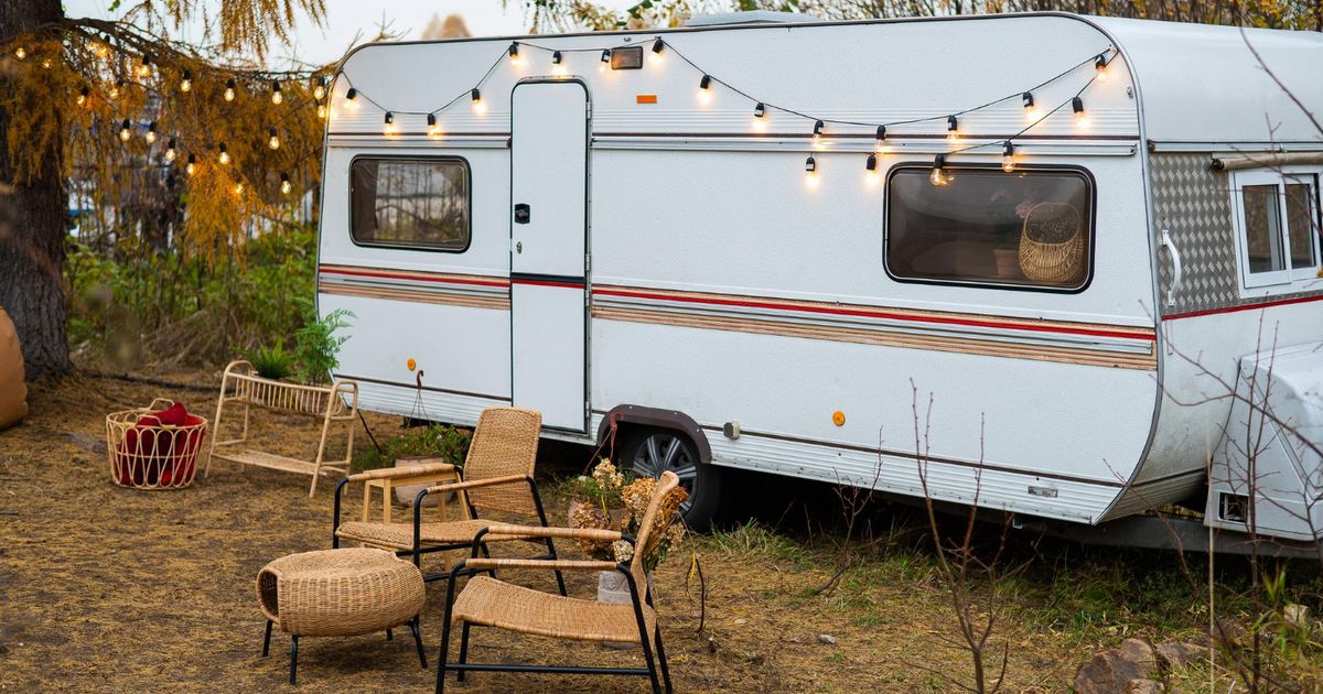 a camper van decorated