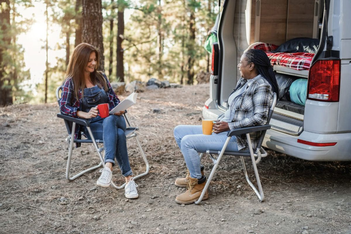 two people in a adults only campgrounds