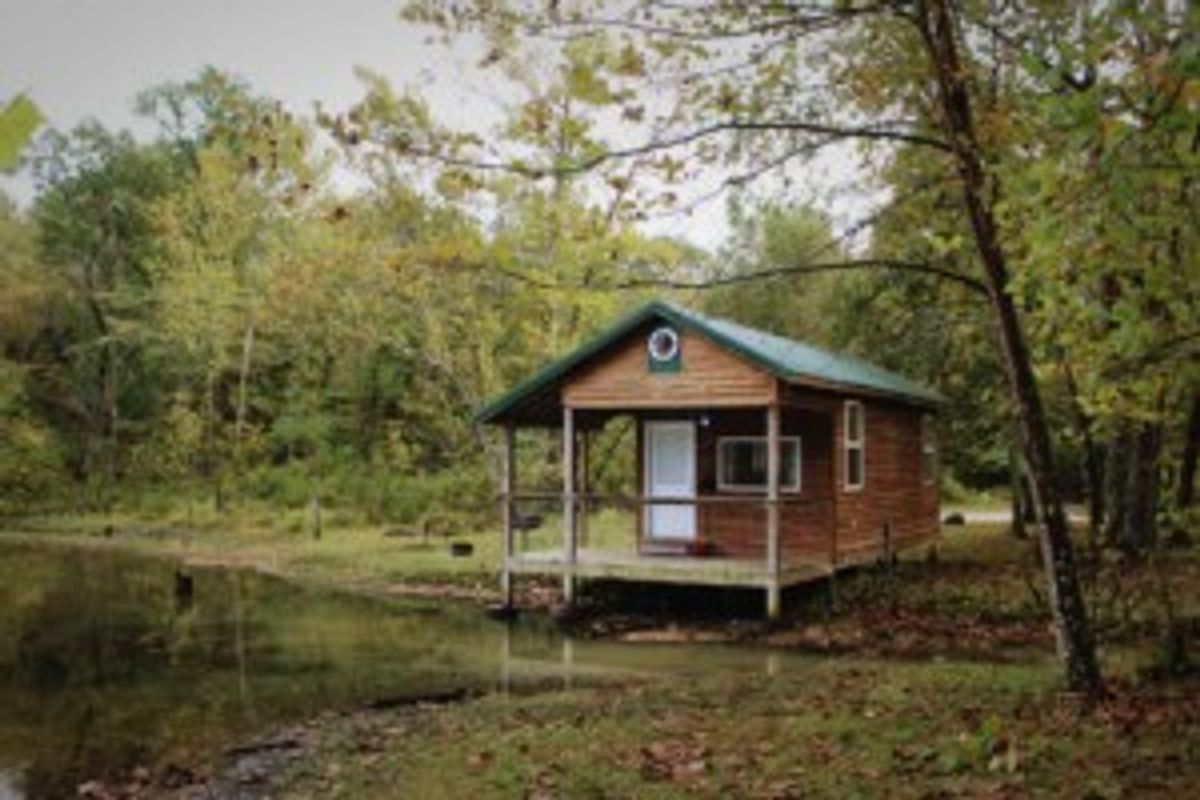 Large cabin at Cross Creek Campground