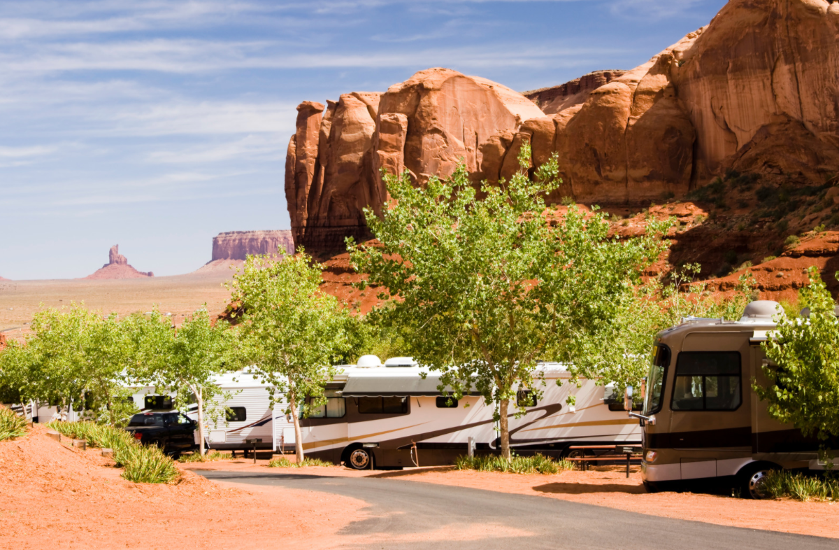 Bookable sites at an RV park