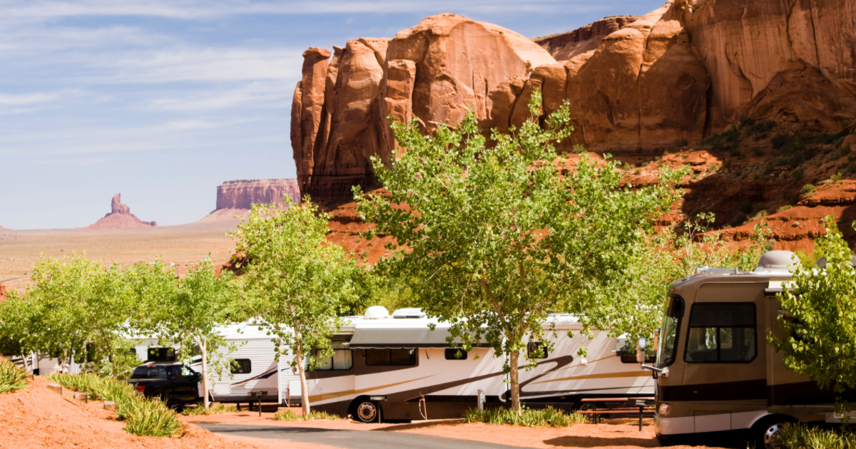 Bookable sites at an RV park