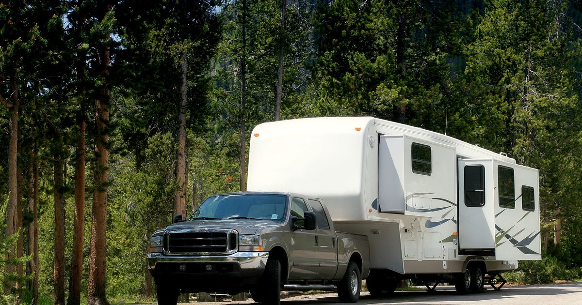 Camper Trailer In Yellowstone
