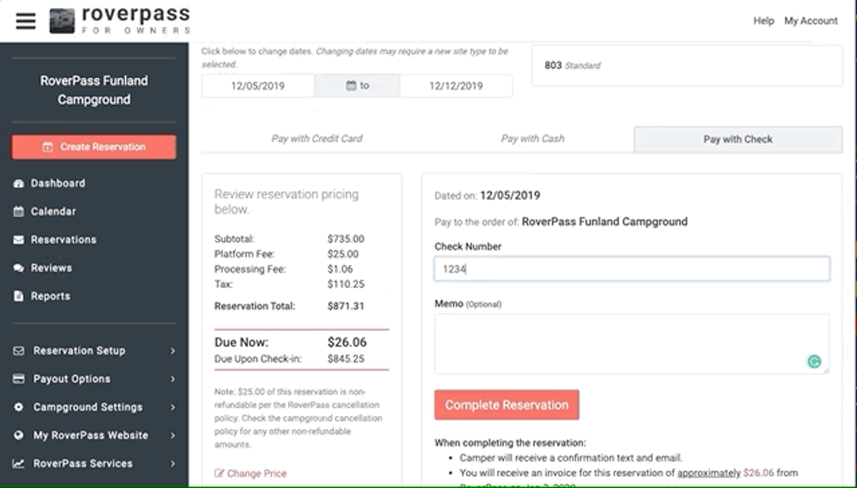 RoverPass Cash Payment Form 4