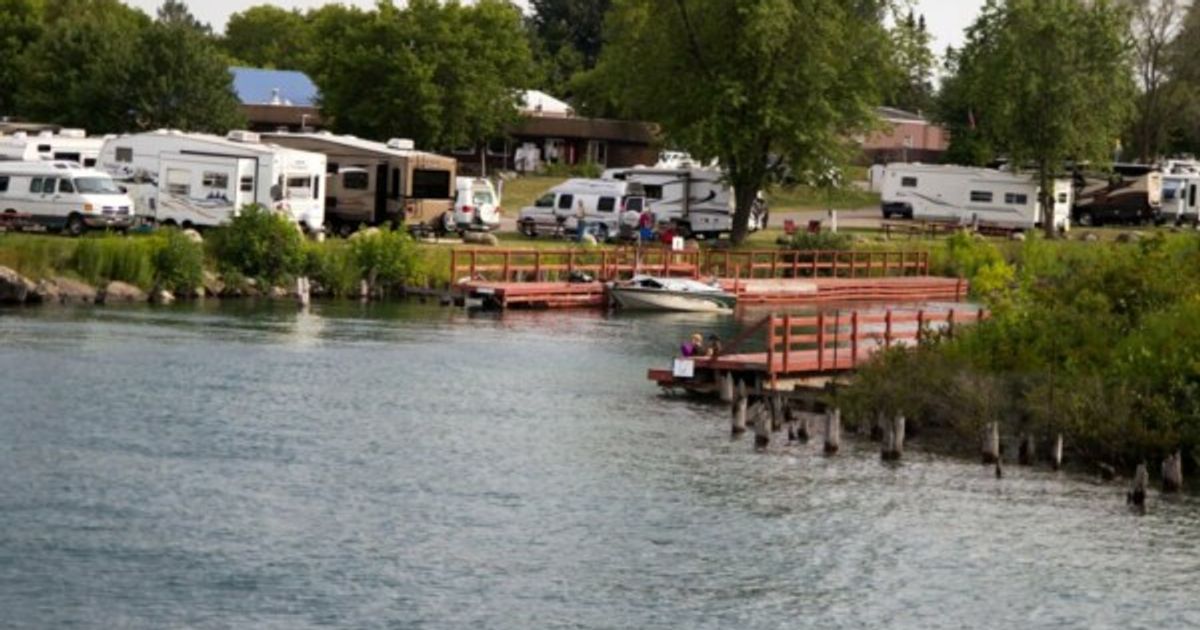 RV park or campground by the lake in the United States