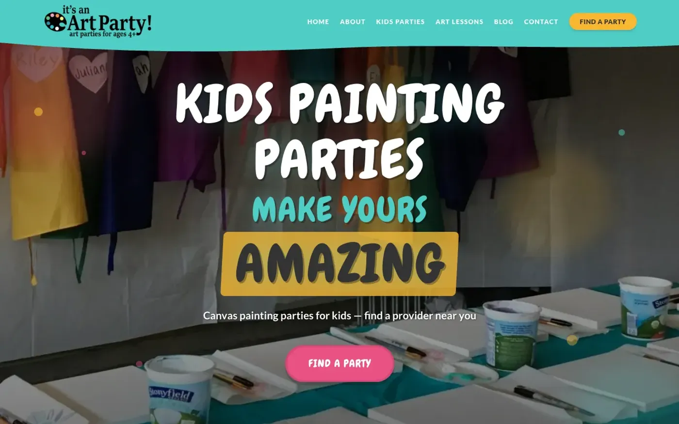 It's an Art Party — website designed by Scale Visibility