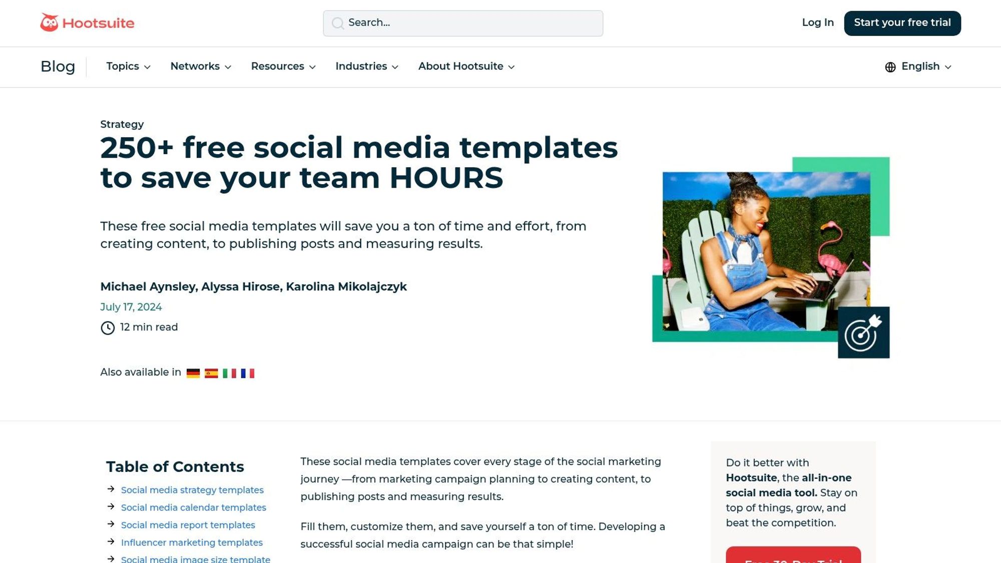 Hootsuite's 250+ Free Social Media Templates