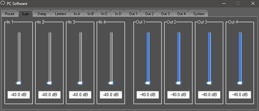 Level per input and per output