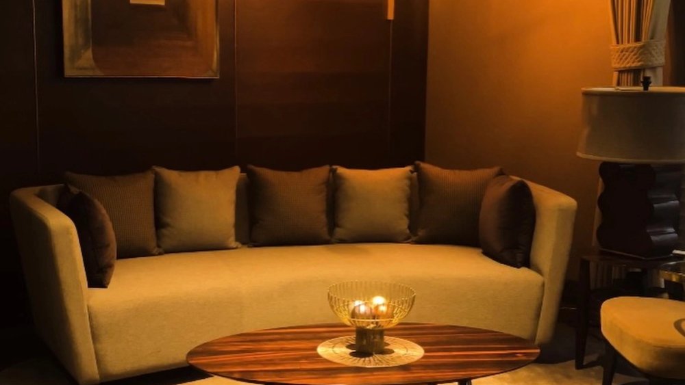 Cane in a Formal Evening Sitting Room