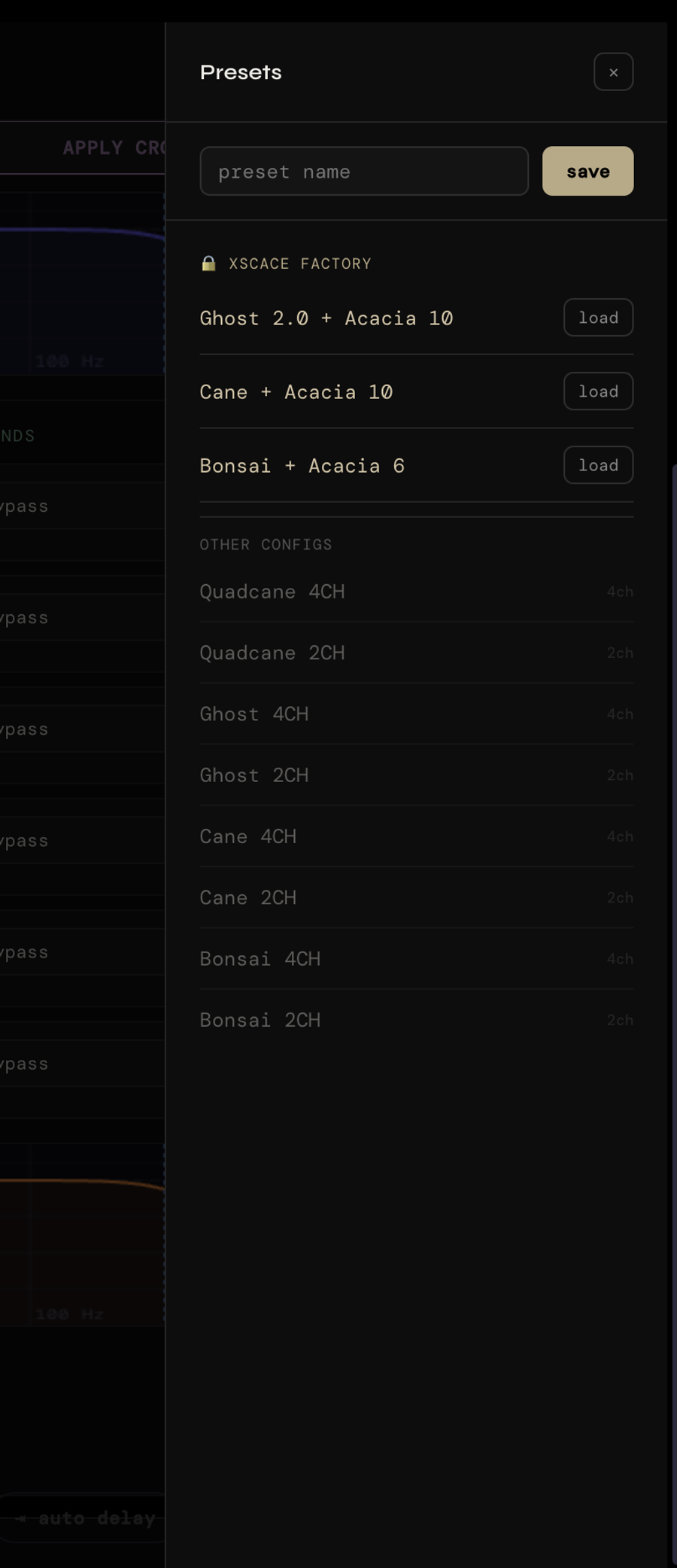 Factory Presets