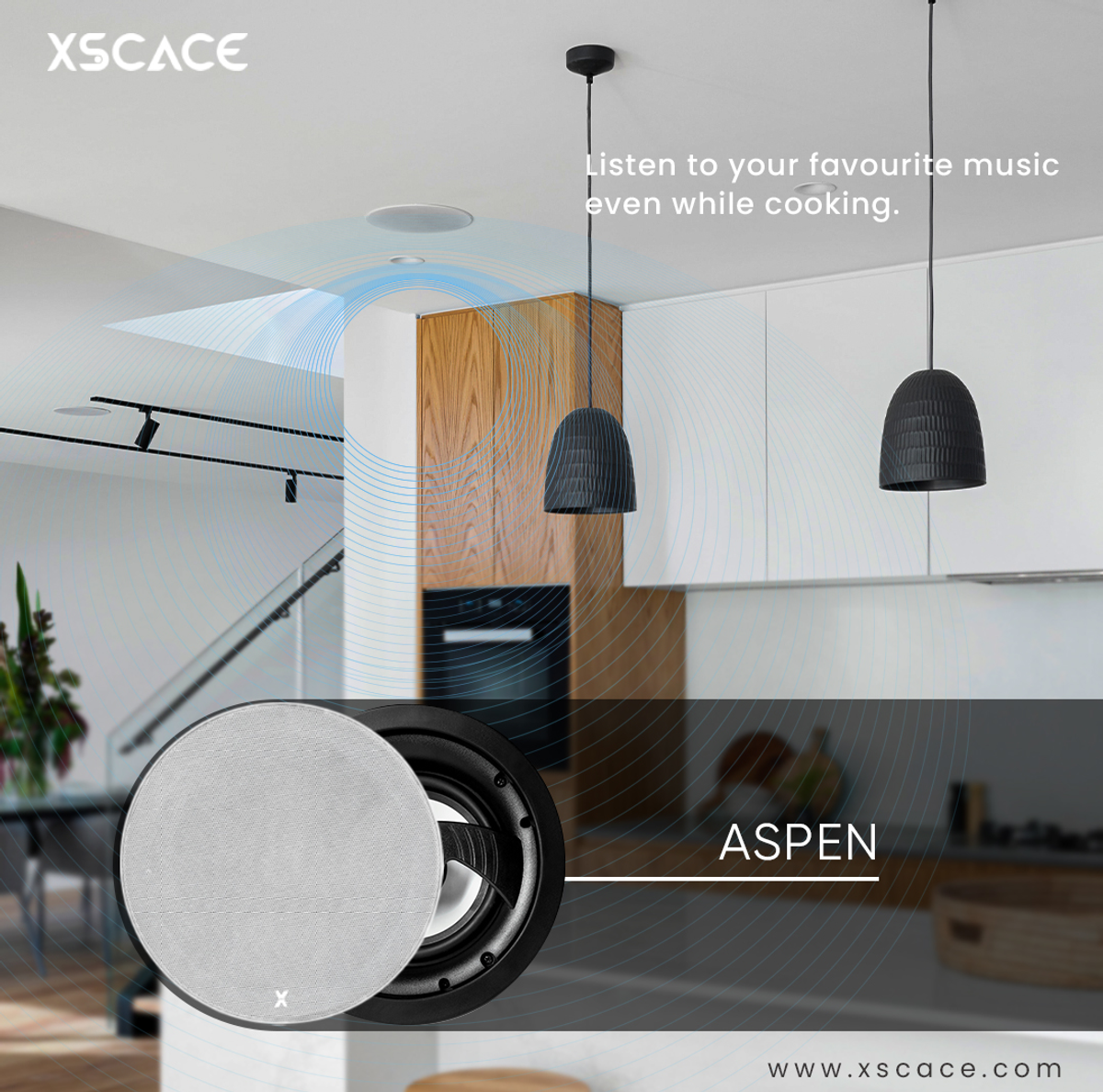 XSCACE Aspen 6 in-ceiling speaker bass driver