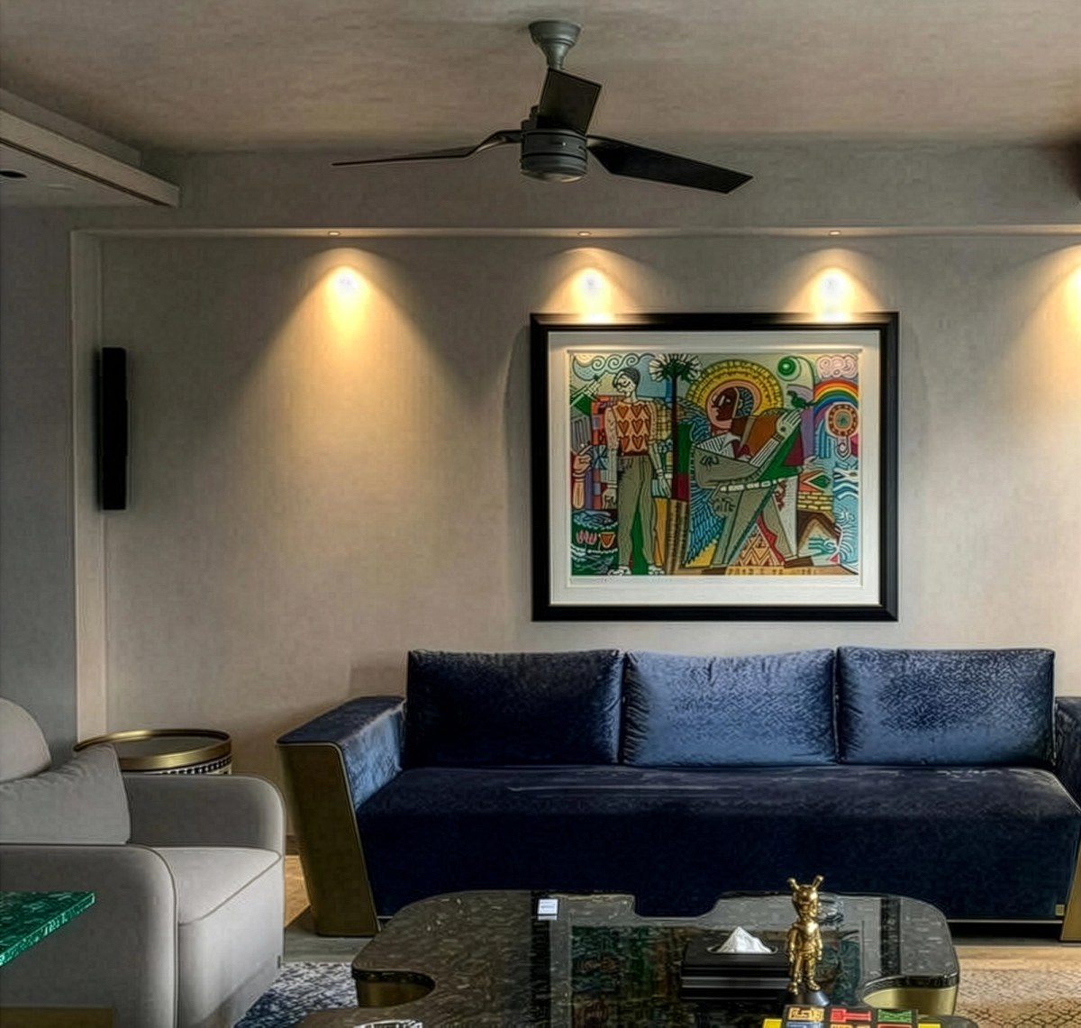 XSCACE Cedar slim array speaker installed in a studio interior