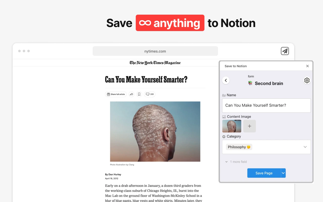 Gallery image 1 - Save to Notion