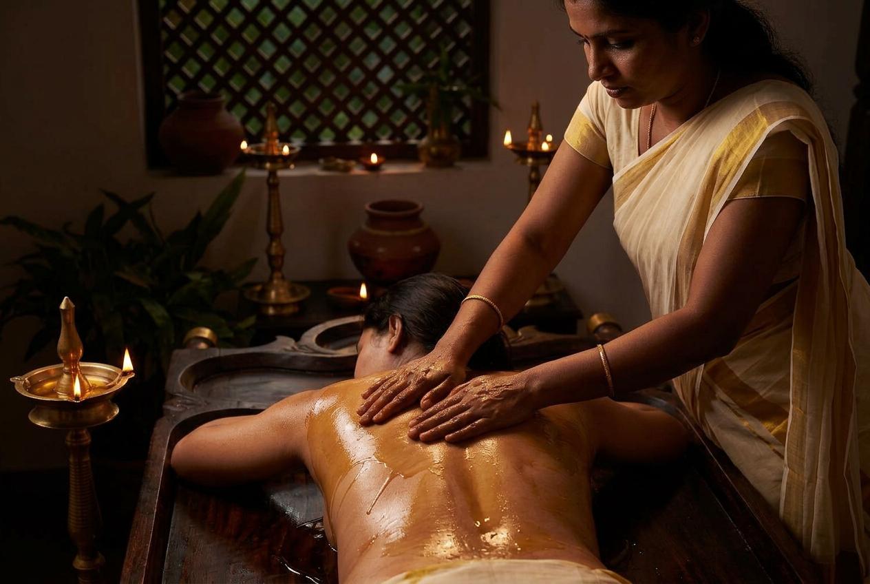 Uzhichil Ayurveda treatment at Vaidya Vrindavanam, Haripad
