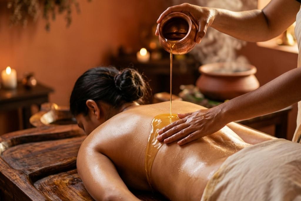 Abhyangam & Swedam Ayurveda treatment at Vaidya Vrindavanam, Haripad