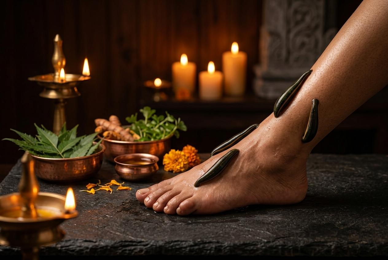 Raktamoksham treatment at Vaidya Vrindavanam