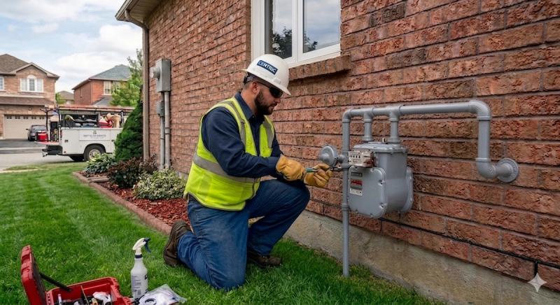 Gas meter installation