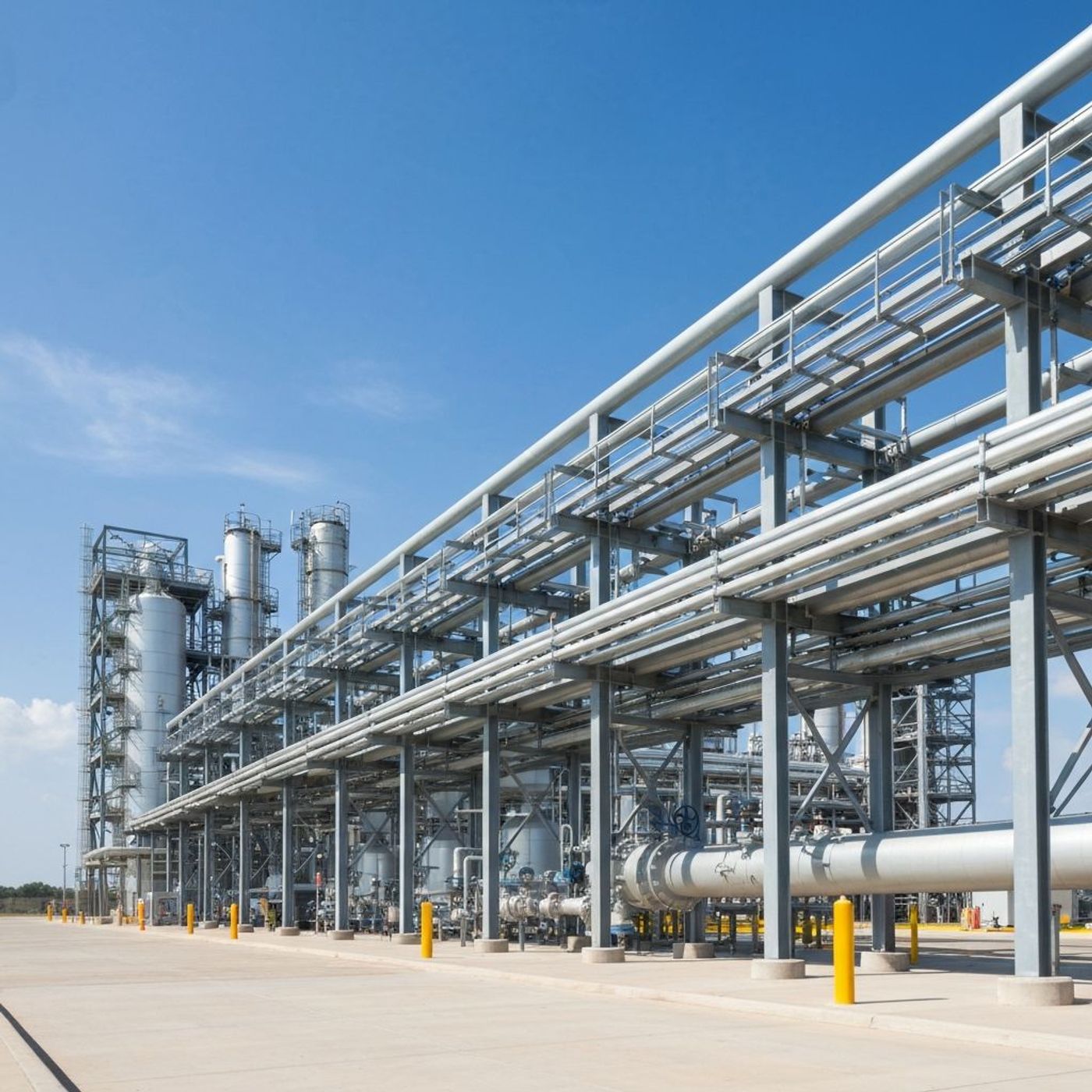 Image of industrial plant pipes