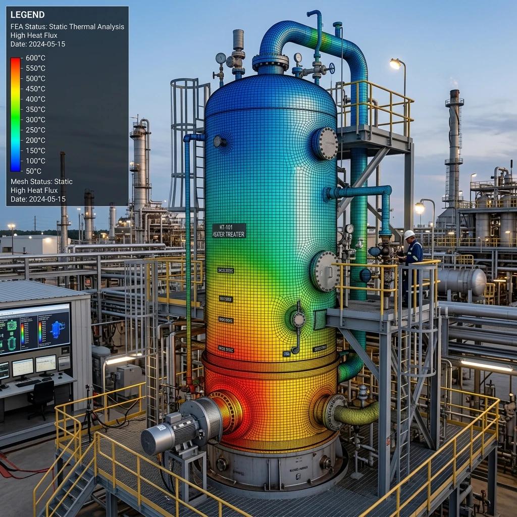 Case Study: FEA of Heater Treater for Process Industry