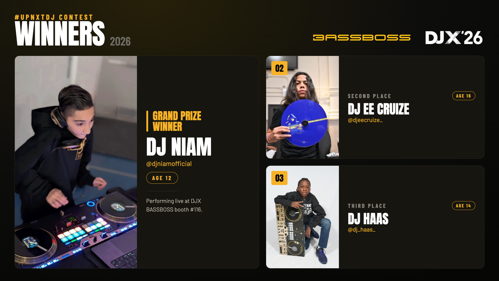 2026 #UPnXtDJ Contest Winners