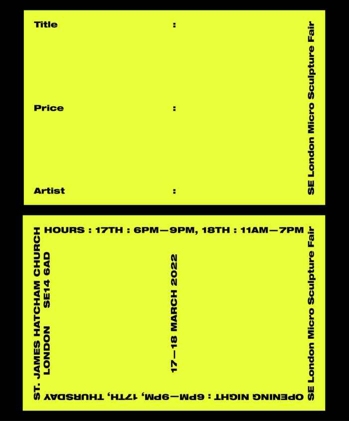 SE London Micro Sculpture Fair