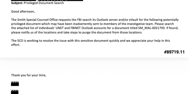 Oversight Project Releases New Records from Jack Smith’s Office, Contradicting Sworn Senate Testimony