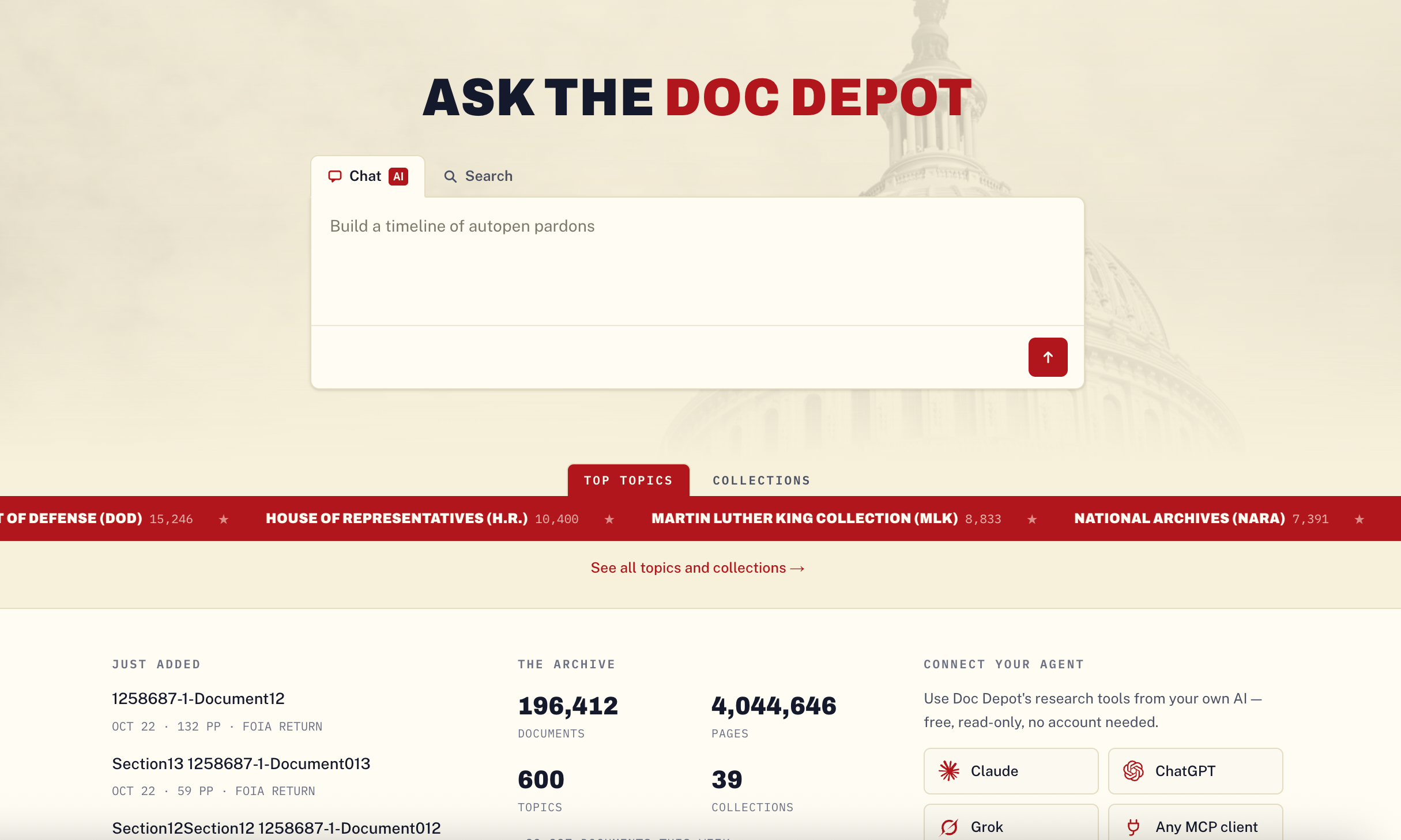 Oversight Project Empowers Citizen Investigators with DocDepot AI Toolkit