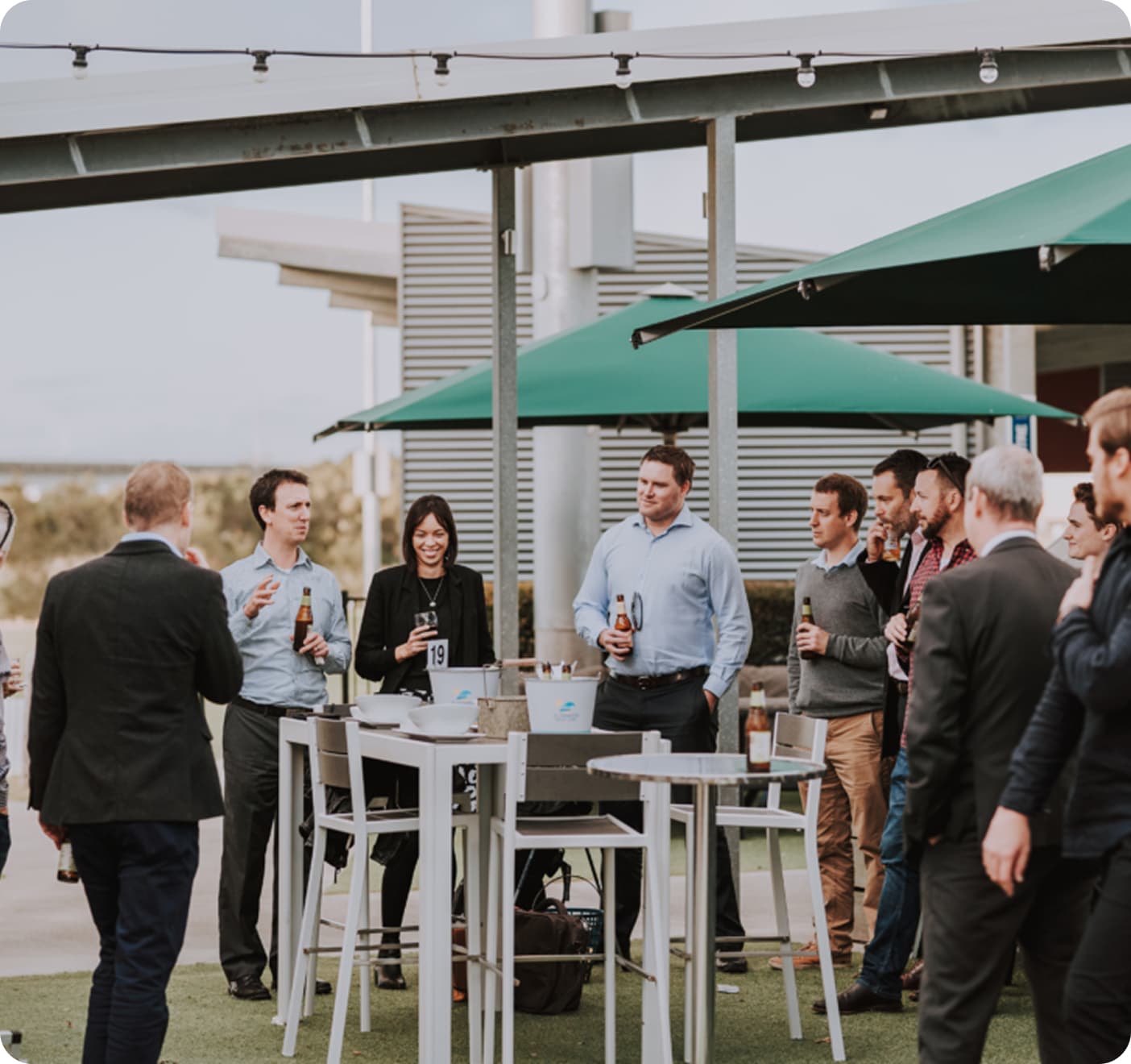 Work function, crow of people