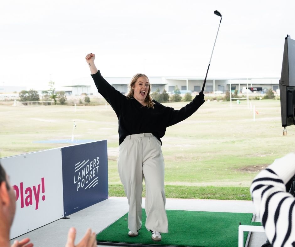 Person lining up a shot