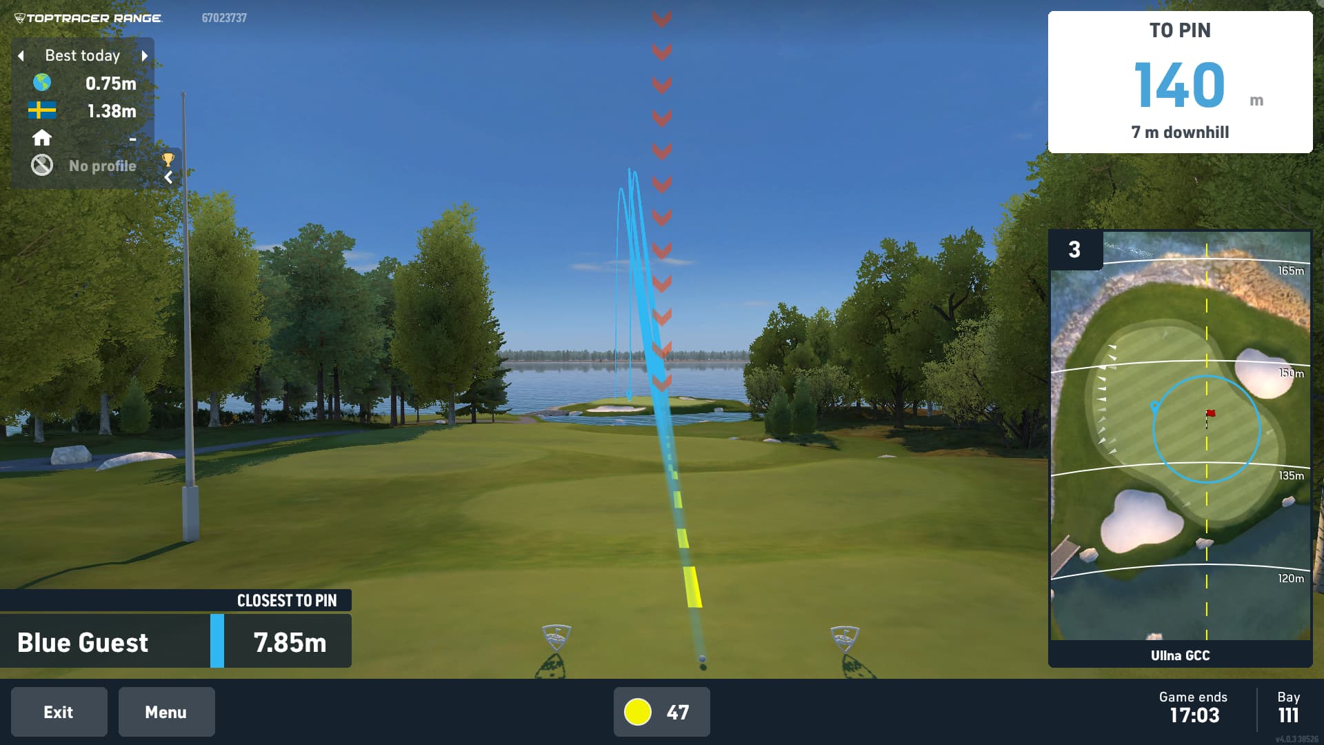 Clostest to pin game graphic