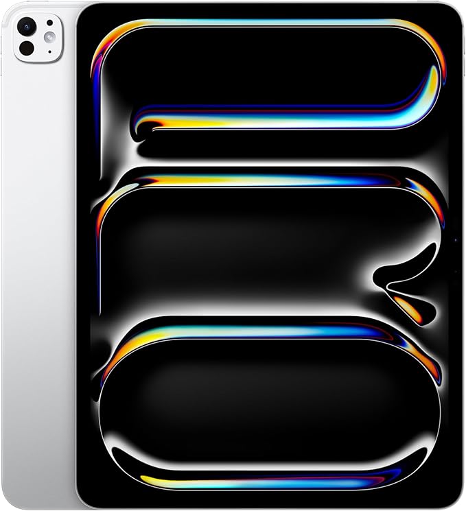 Apple iPad Pro 13-Inch (M4): Built for Apple Intelligence, Ultra Retina XDR Display, 512GB, 12MP Front/Back Camera, LiDAR Scanner, Wi-Fi 6E, Face ID, All-Day Battery Life — Silver