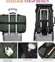 WITZMAN Carry on Travel Backpack for Men Women Airline Approved Convertible Nylon Duffle Backpack Luggage Bag (B682 Army Green) view 5