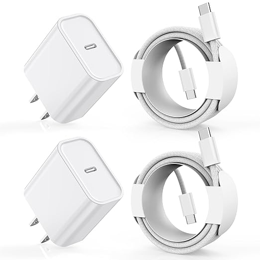 Charge for iPhone 16/15 Charger,Fast Charging iPhone 16/15 2Pack Type C Wall Charge Adapter USB C Charger