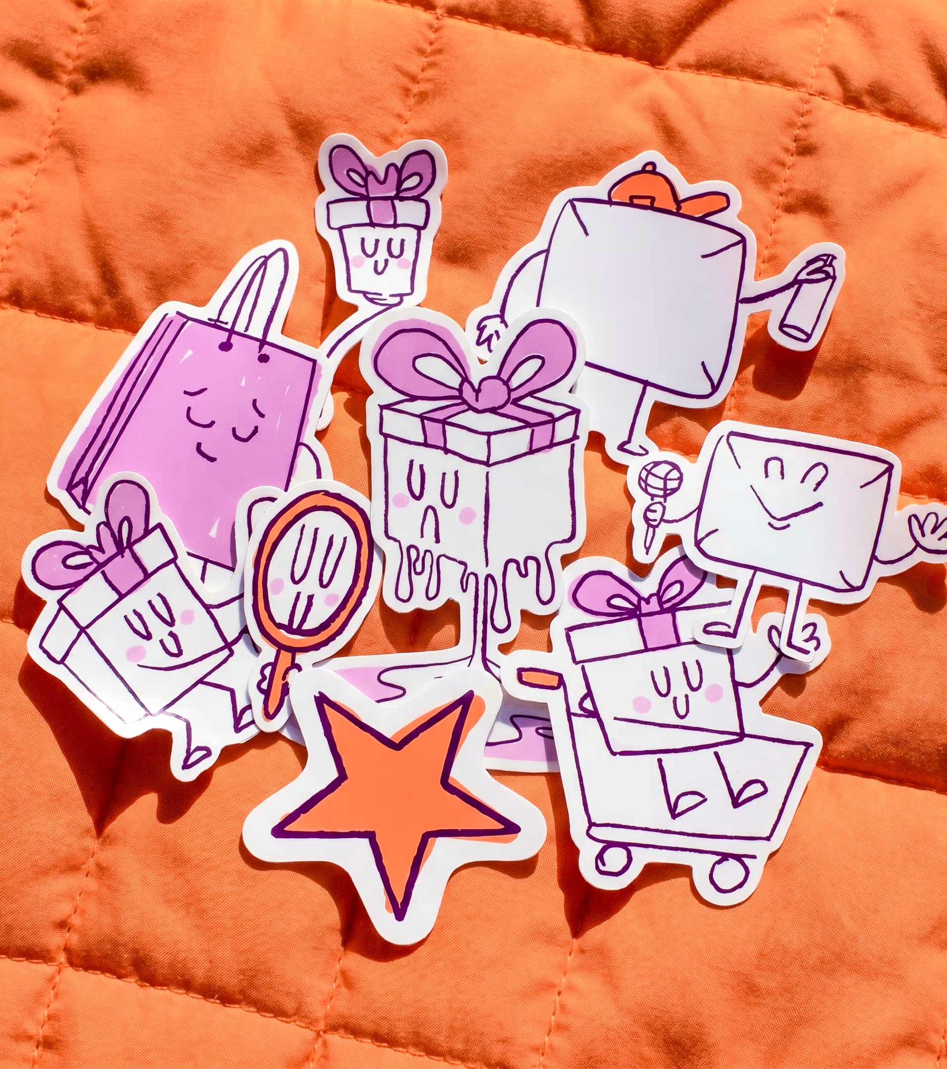 Stickers set using the illustrations developed