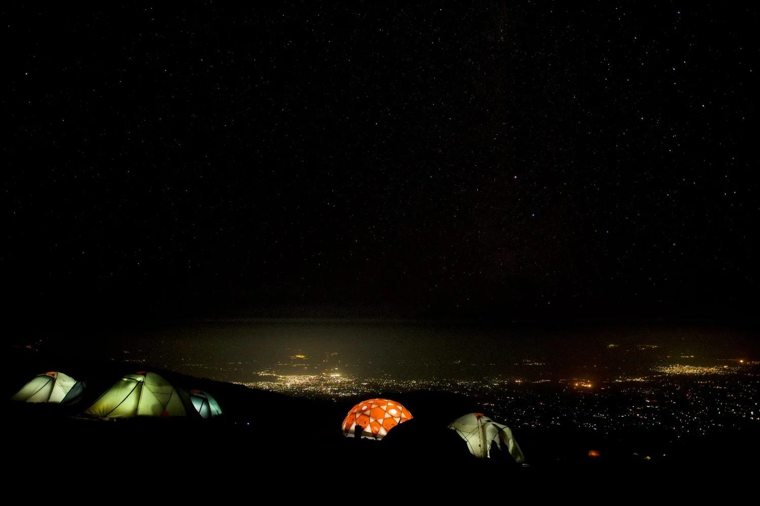 Night camp at Kilimanjaro 