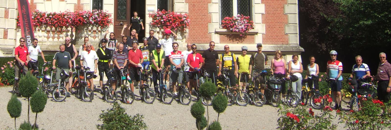 Riders gathering at the start
